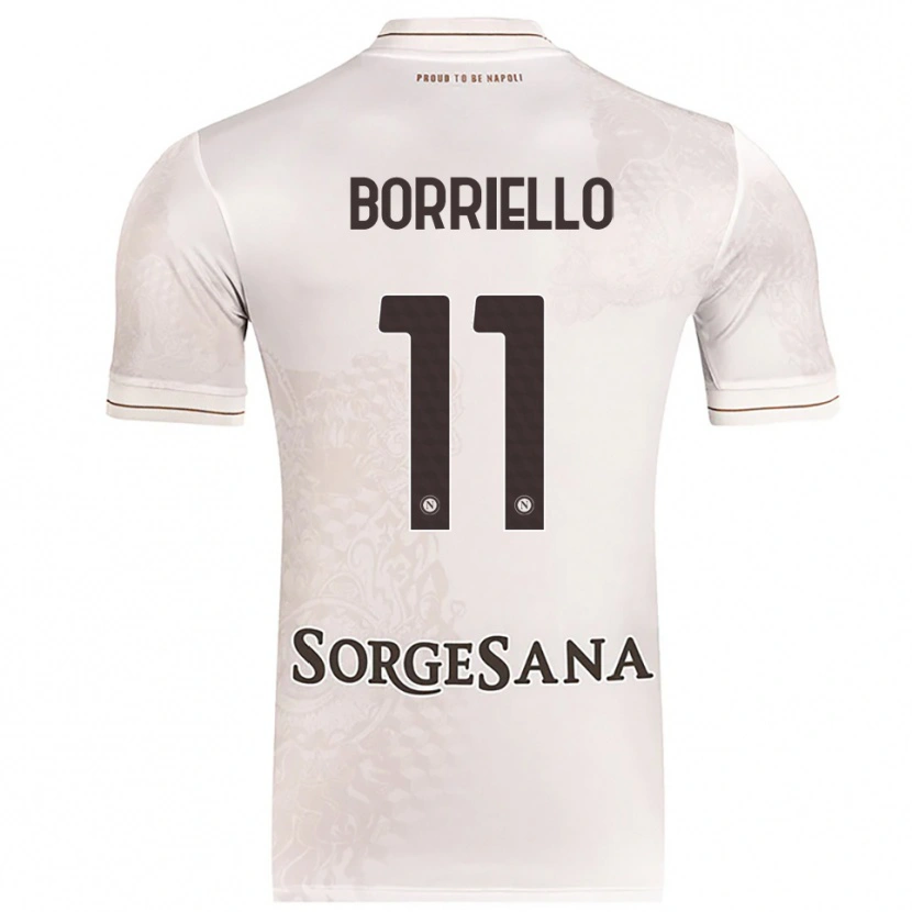 Danxen Mujer Camiseta Salvatore Borriello #11 Champán Marrón 2ª Equipación 2025/26 La Camisa México