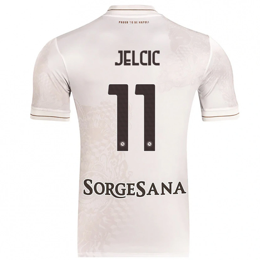 Danxen Mujer Camiseta Maja Jelčić #11 Champán Marrón 2ª Equipación 2025/26 La Camisa México