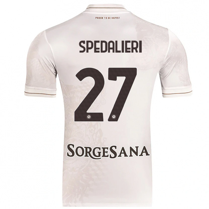 Danxen Mujer Camiseta Johnatan Andrea Spedalieri #27 Champán Marrón 2ª Equipación 2025/26 La Camisa México