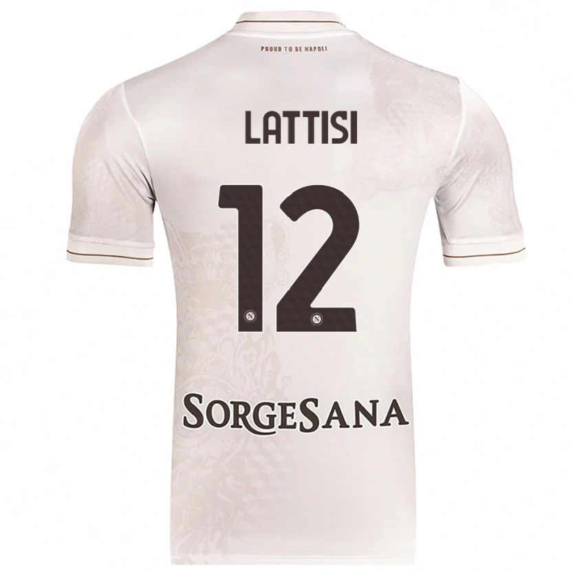 Danxen Mujer Camiseta Francesco Lattisi #12 Champán Marrón 2ª Equipación 2025/26 La Camisa México
