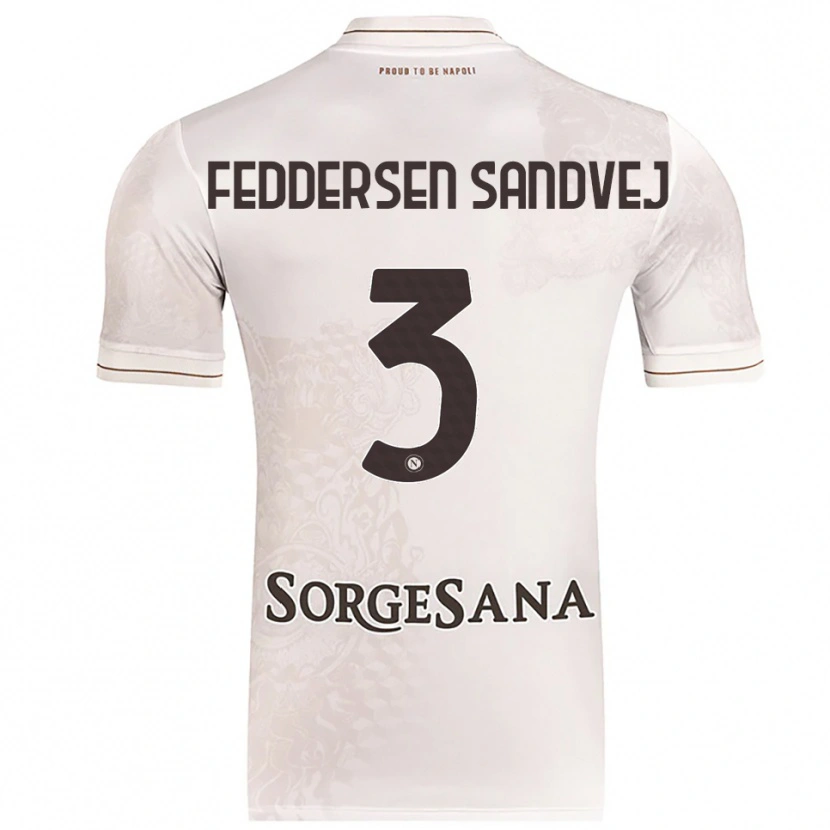 Danxen Mujer Camiseta Cecilie Feddersen Sandvej #3 Champán Marrón 2ª Equipación 2025/26 La Camisa México