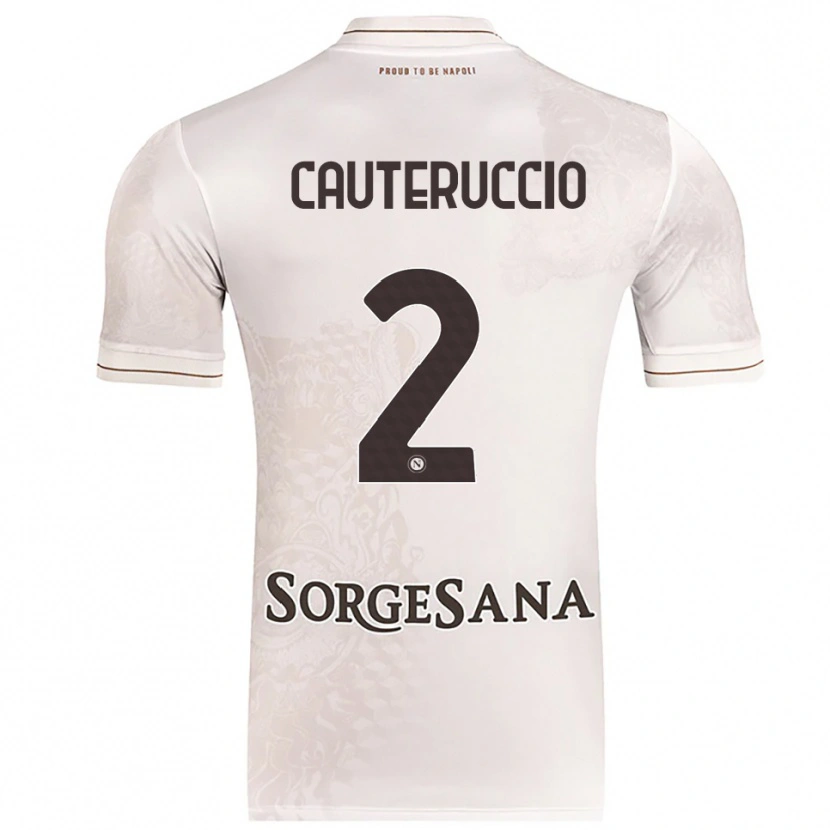 Danxen Mujer Camiseta Walter Cauteruccio #2 Champán Marrón 2ª Equipación 2025/26 La Camisa México