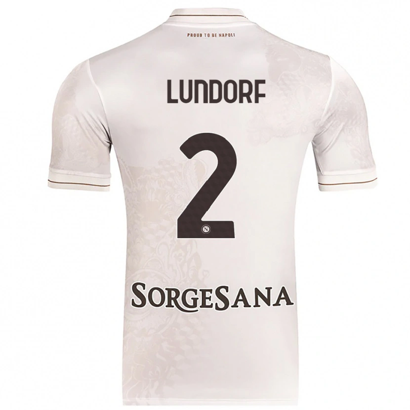 Danxen Mujer Camiseta Matilde Lundorf Skovsen #2 Champán Marrón 2ª Equipación 2025/26 La Camisa México