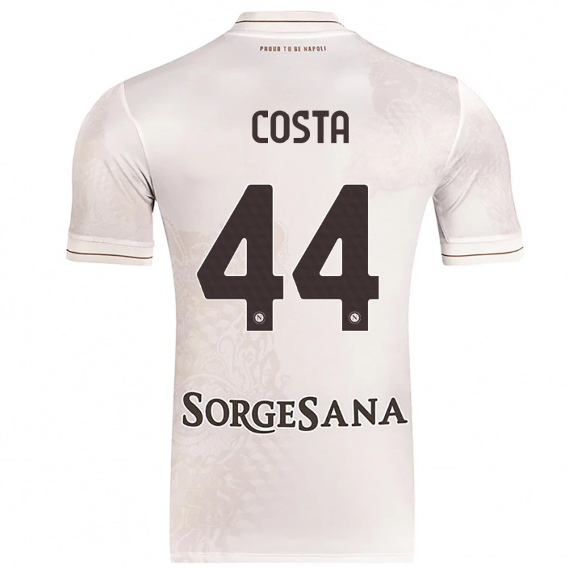 Danxen Mujer Camiseta Filippo Costa #44 Champán Marrón 2ª Equipación 2025/26 La Camisa México