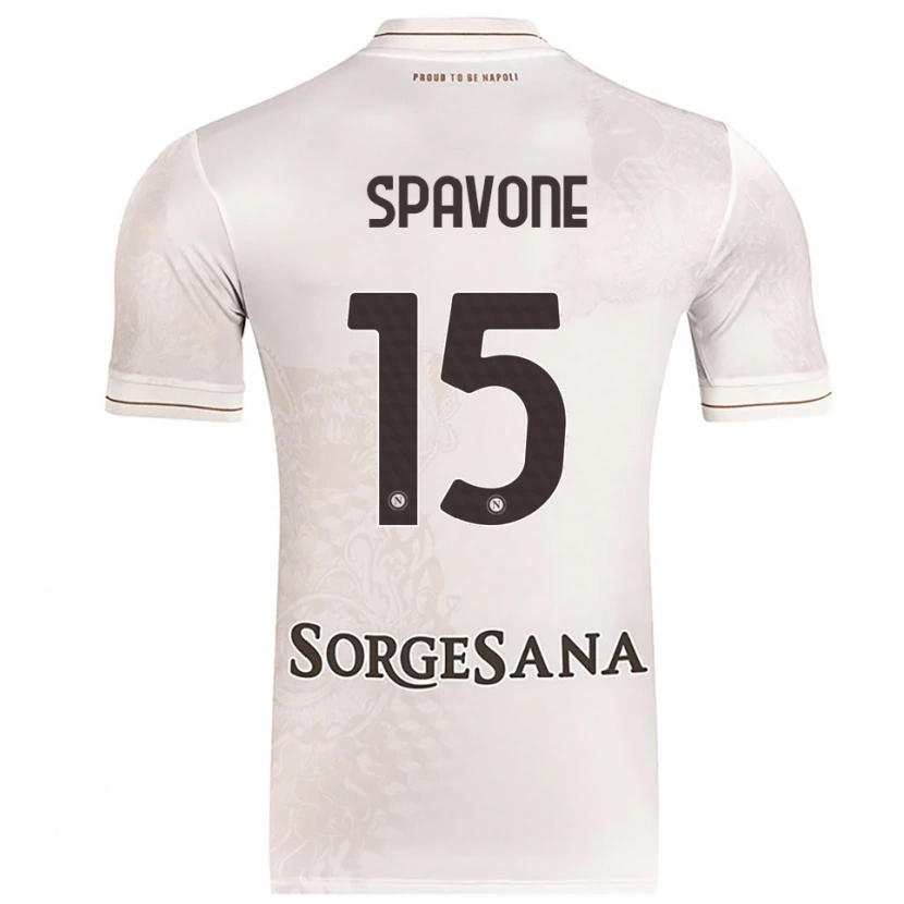 Danxen Mujer Camiseta Alessandro Spavone #15 Champán Marrón 2ª Equipación 2025/26 La Camisa México
