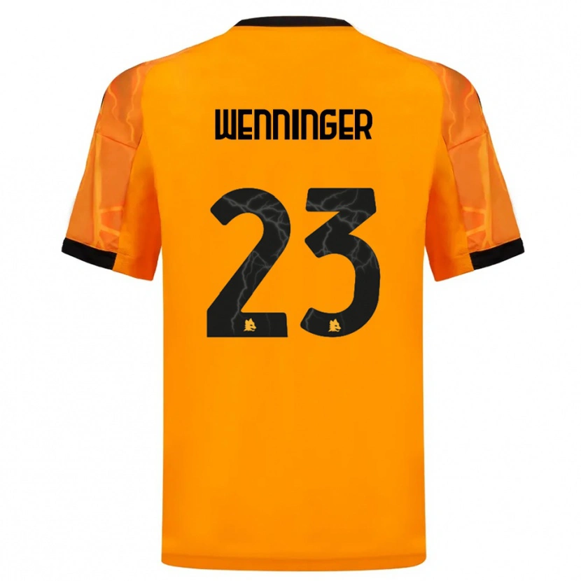 Danxen Mujer Camiseta Carina Wenninger #23 Naranja Negro 2ª Equipación 2025/26 La Camisa México