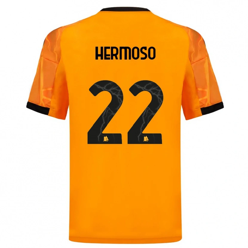 Danxen Mujer Camiseta Mario Hermoso #22 Naranja Negro 2ª Equipación 2025/26 La Camisa México