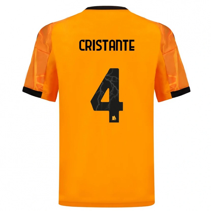 Danxen Mujer Camiseta Bryan Cristante #4 Naranja Negro 2ª Equipación 2025/26 La Camisa México