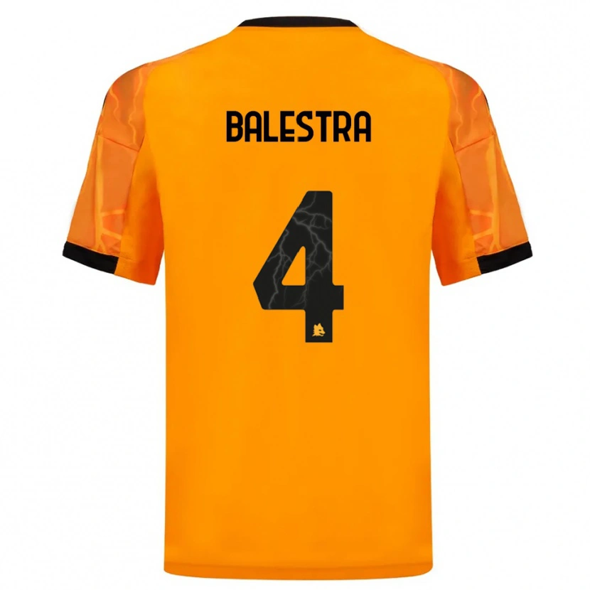 Danxen Mujer Camiseta Christian Balestra #4 Naranja Negro 2ª Equipación 2025/26 La Camisa México