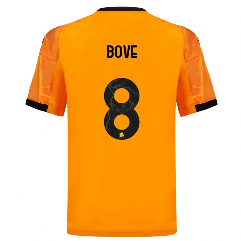 Danxen Mujer Camiseta Edoardo Bove #8 Naranja Negro 2ª Equipación 2025/26 La Camisa México