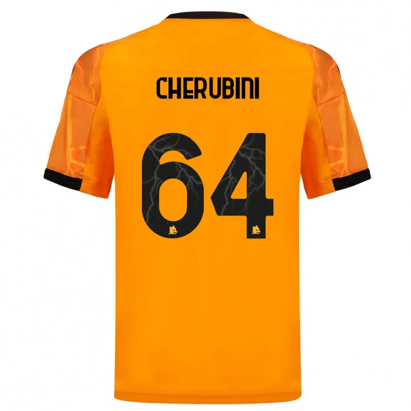 Danxen Mujer Camiseta Luigi Cherubini #64 Naranja Negro 2ª Equipación 2025/26 La Camisa México