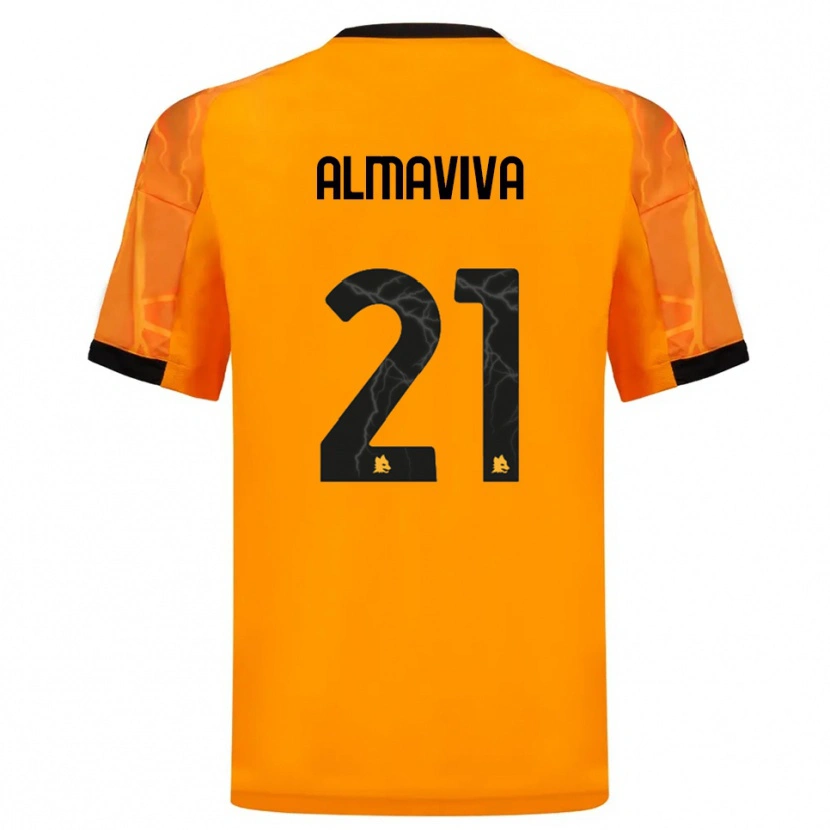 Danxen Mujer Camiseta Mattia Almaviva #21 Naranja Negro 2ª Equipación 2025/26 La Camisa México