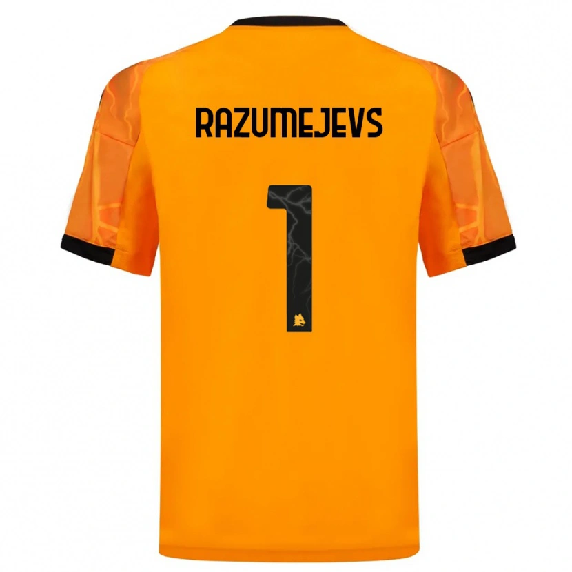 Danxen Mujer Camiseta Vladislavs Razumejevs #1 Naranja Negro 2ª Equipación 2025/26 La Camisa México
