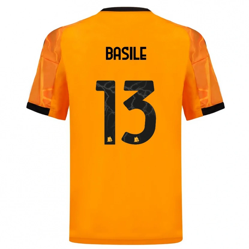 Danxen Mujer Camiseta Filippo Basile #13 Naranja Negro 2ª Equipación 2025/26 La Camisa México