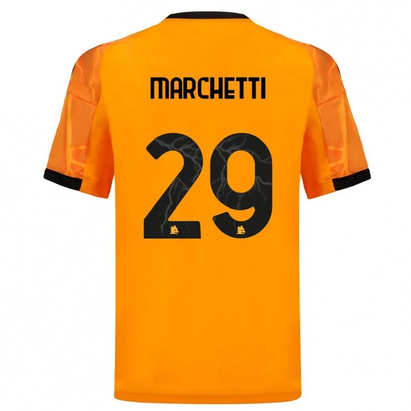 Danxen Mujer Camiseta Tommaso Marchetti #29 Naranja Negro 2ª Equipación 2025/26 La Camisa México