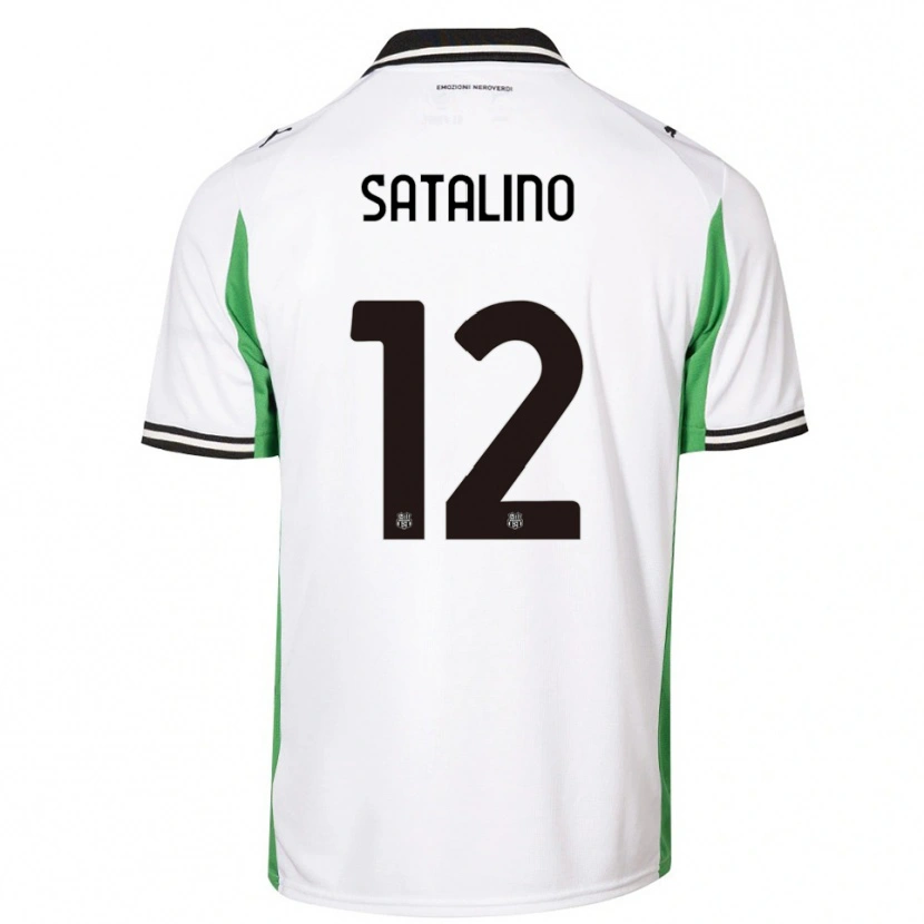 Danxen Mujer Camiseta Giacomo Satalino #12 Blanco Verde Negro 2ª Equipación 2025/26 La Camisa México