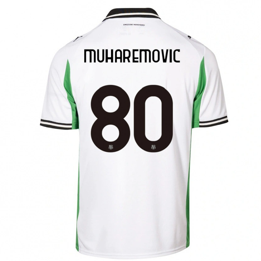 Danxen Mujer Camiseta Tarik Muharemović #80 Blanco Verde Negro 2ª Equipación 2025/26 La Camisa México