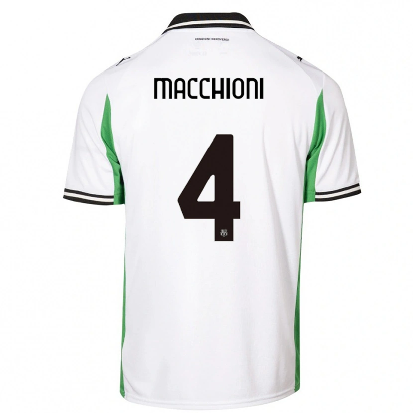 Danxen Mujer Camiseta Tommaso Macchioni #4 Blanco Verde Negro 2ª Equipación 2025/26 La Camisa México