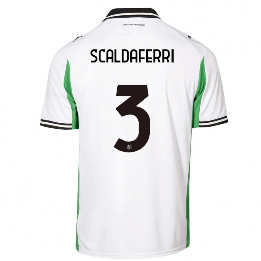 Danxen Mujer Camiseta Andrea Scaldaferri #3 Blanco Verde Negro 2ª Equipación 2025/26 La Camisa México