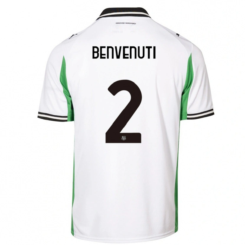 Danxen Mujer Camiseta Giacomo Benvenuti #2 Blanco Verde Negro 2ª Equipación 2025/26 La Camisa México