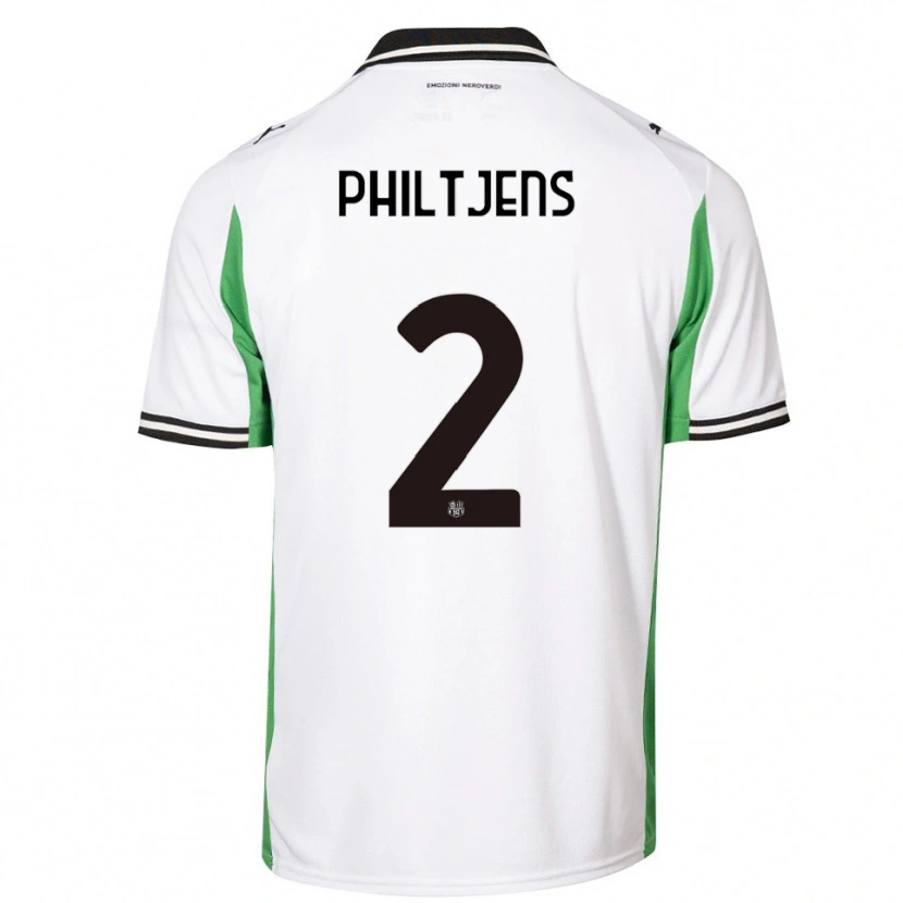 Danxen Mujer Camiseta Davina Philtjens #2 Blanco Verde Negro 2ª Equipación 2025/26 La Camisa México