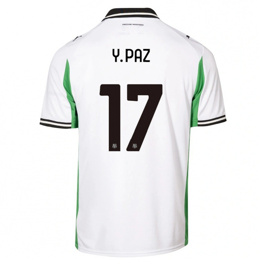 Danxen Mujer Camiseta Yeferson Paz #17 Blanco Verde Negro 2ª Equipación 2025/26 La Camisa México