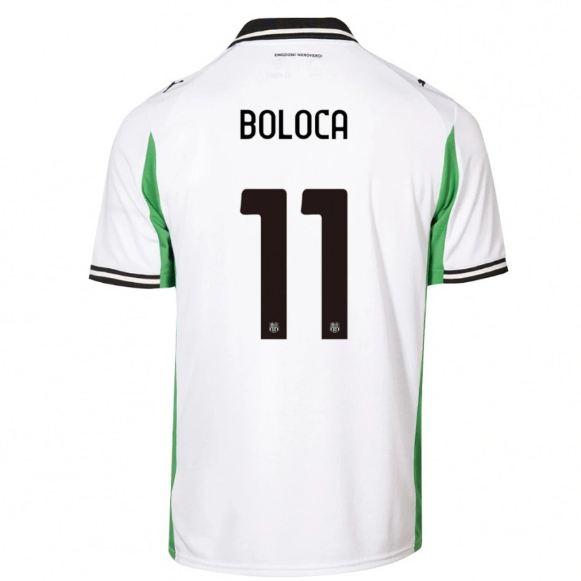 Danxen Mujer Camiseta Daniel Boloca #11 Blanco Verde Negro 2ª Equipación 2025/26 La Camisa México