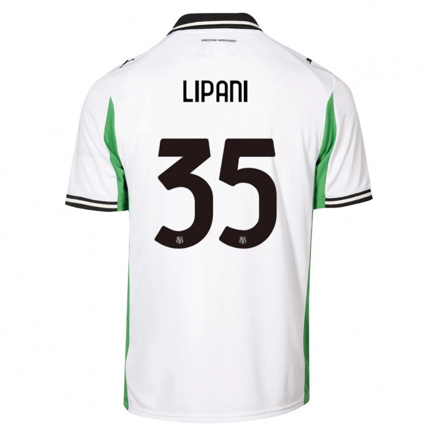 Danxen Mujer Camiseta Luca Lipani #35 Blanco Verde Negro 2ª Equipación 2025/26 La Camisa México