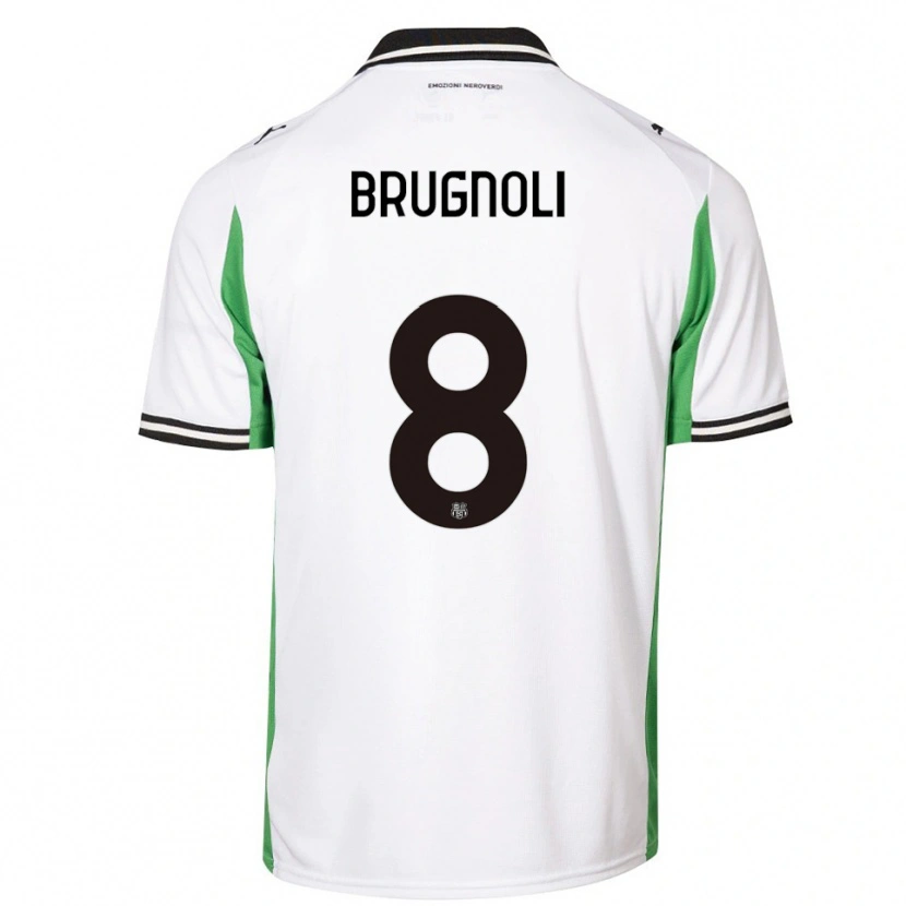 Danxen Mujer Camiseta Giuseppe Brugnoli #8 Blanco Verde Negro 2ª Equipación 2025/26 La Camisa México