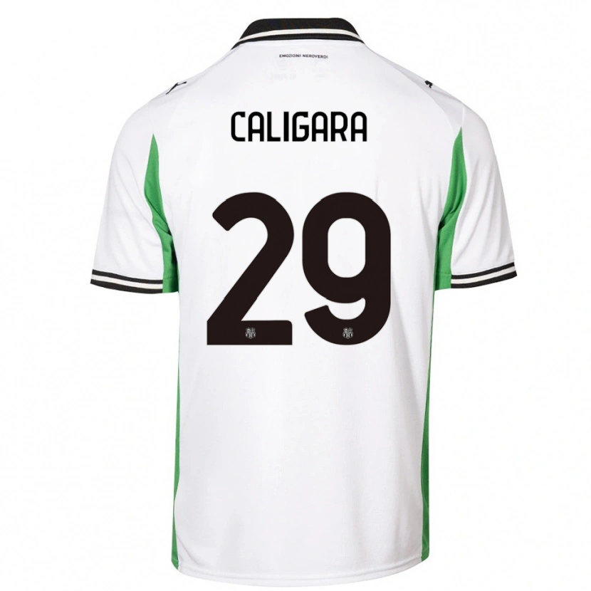 Danxen Mujer Camiseta Fabrizio Caligara #29 Blanco Verde Negro 2ª Equipación 2025/26 La Camisa México