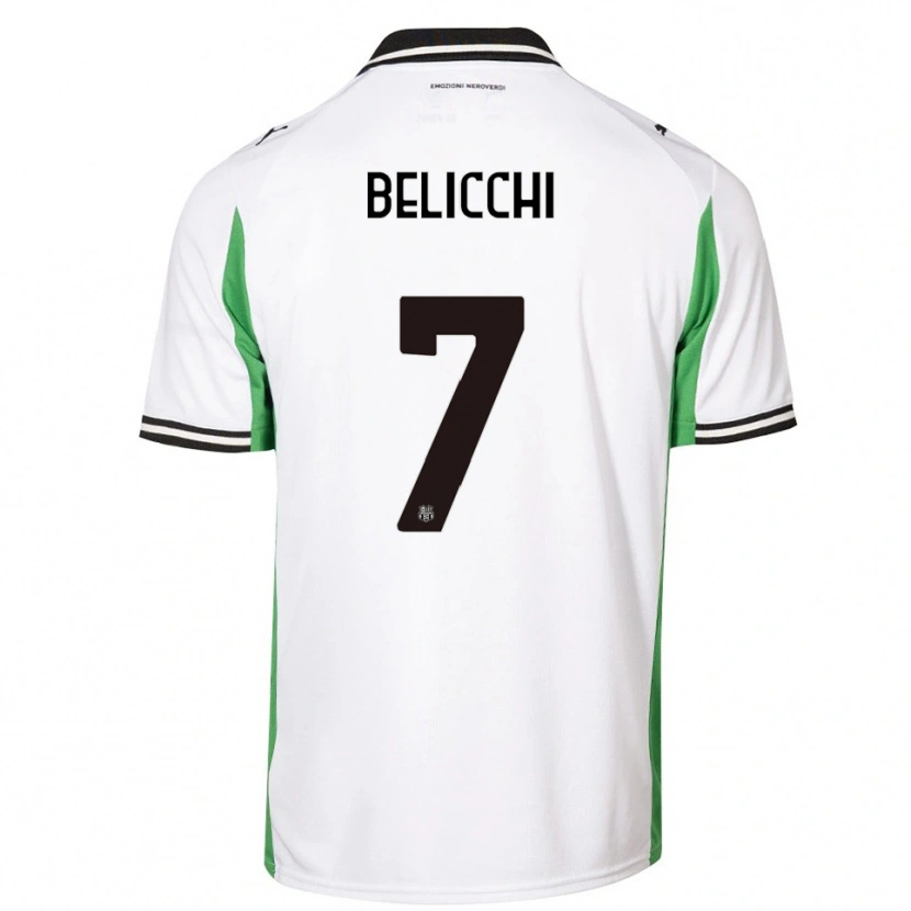 Danxen Mujer Camiseta Gianmarco Belicchi #7 Blanco Verde Negro 2ª Equipación 2025/26 La Camisa México