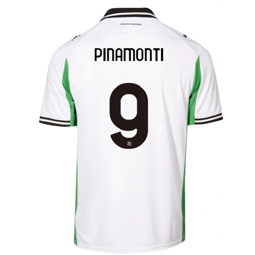 Danxen Mujer Camiseta Andrea Pinamonti #9 Blanco Verde Negro 2ª Equipación 2025/26 La Camisa México