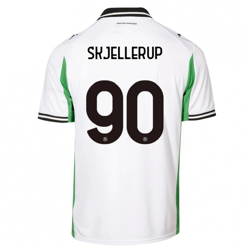 Danxen Mujer Camiseta Laurs Skjellerup #90 Blanco Verde Negro 2ª Equipación 2025/26 La Camisa México