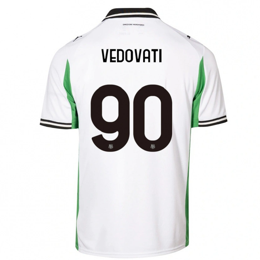 Danxen Mujer Camiseta Gabriele Vedovati #90 Blanco Verde Negro 2ª Equipación 2025/26 La Camisa México