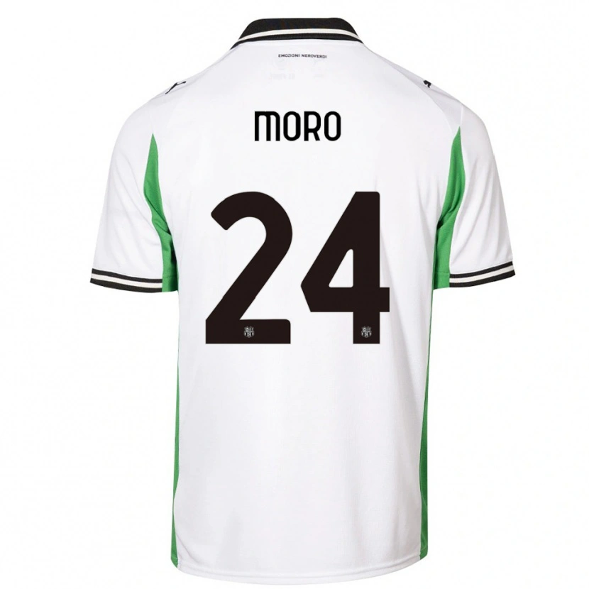 Danxen Mujer Camiseta Luca Moro #24 Blanco Verde Negro 2ª Equipación 2025/26 La Camisa México