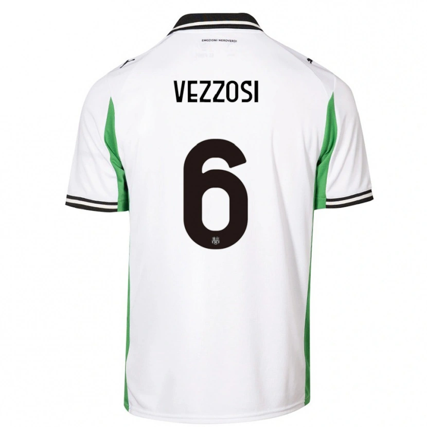 Danxen Mujer Camiseta Giorgio Vezzosi #6 Blanco Verde Negro 2ª Equipación 2025/26 La Camisa México