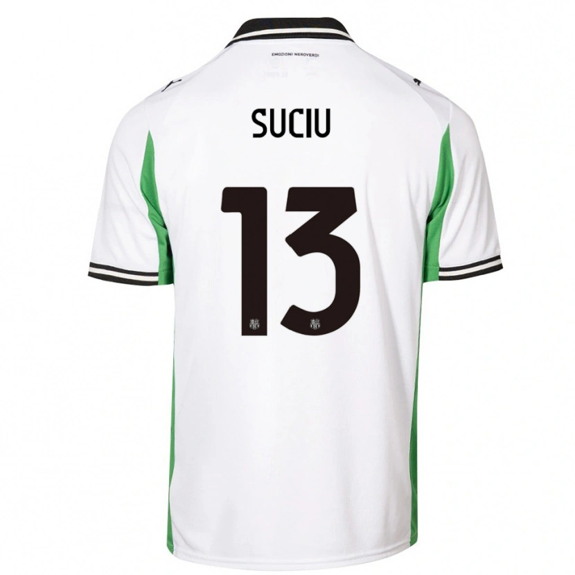 Danxen Mujer Camiseta Tudor Suciu #13 Blanco Verde Negro 2ª Equipación 2025/26 La Camisa México