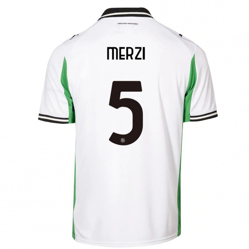 Danxen Mujer Camiseta Matteo Merzi #5 Blanco Verde Negro 2ª Equipación 2025/26 La Camisa México