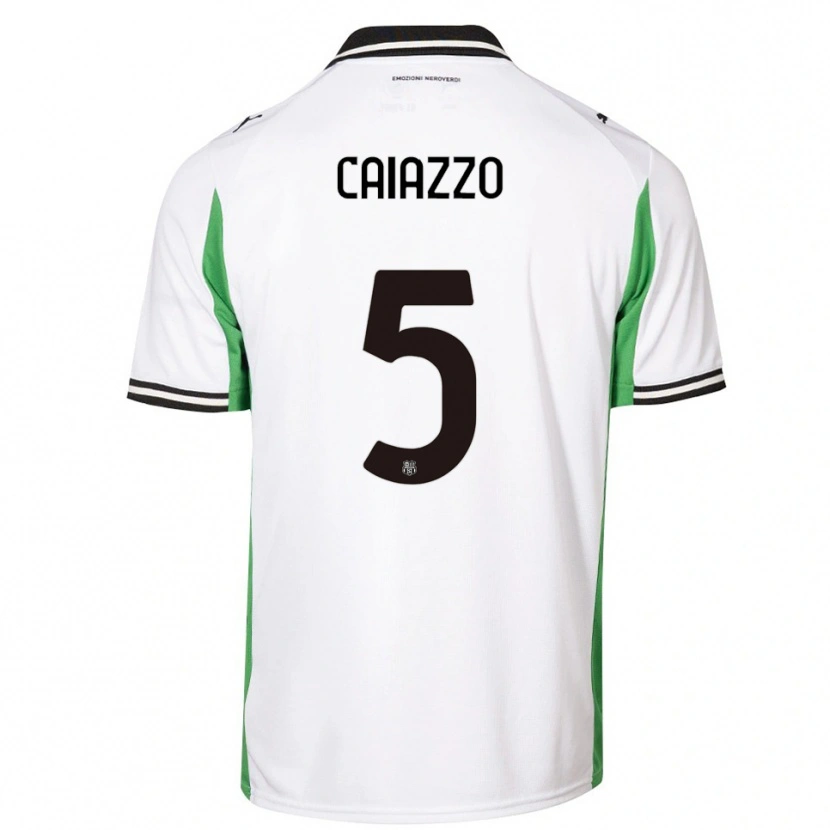 Danxen Mujer Camiseta Sara Caiazzo #5 Blanco Verde Negro 2ª Equipación 2025/26 La Camisa México