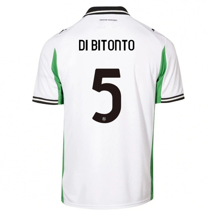 Danxen Mujer Camiseta Alessandro Di Bitonto #5 Blanco Verde Negro 2ª Equipación 2025/26 La Camisa México