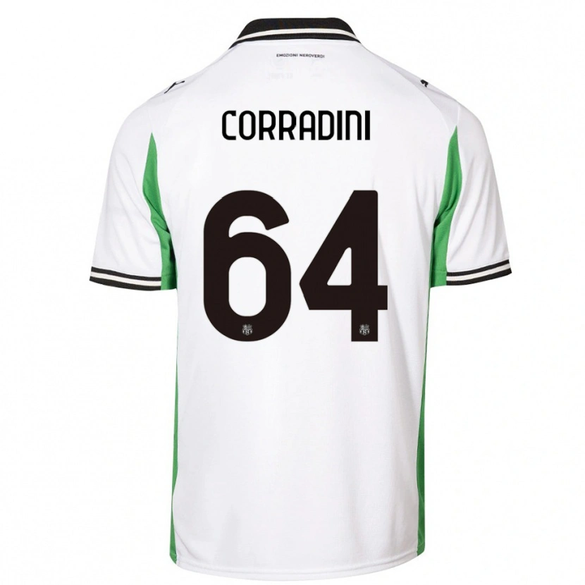 Danxen Mujer Camiseta Francesco Corradini #64 Blanco Verde Negro 2ª Equipación 2025/26 La Camisa México