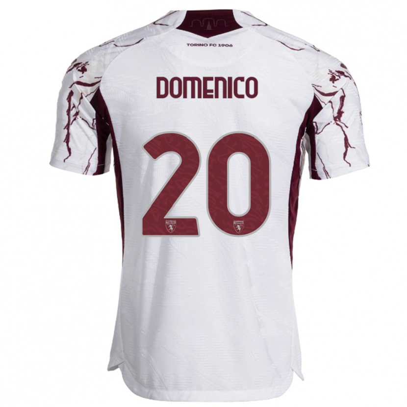 Danxen Mujer Camiseta Domenico Gai #20 Blanco Borgoña 2ª Equipación 2025/26 La Camisa México