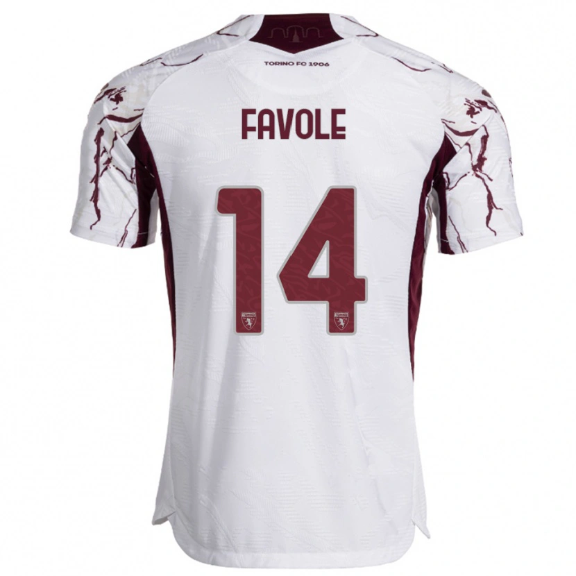 Danxen Mujer Camiseta Annalisa Favole #14 Blanco Borgoña 2ª Equipación 2025/26 La Camisa México