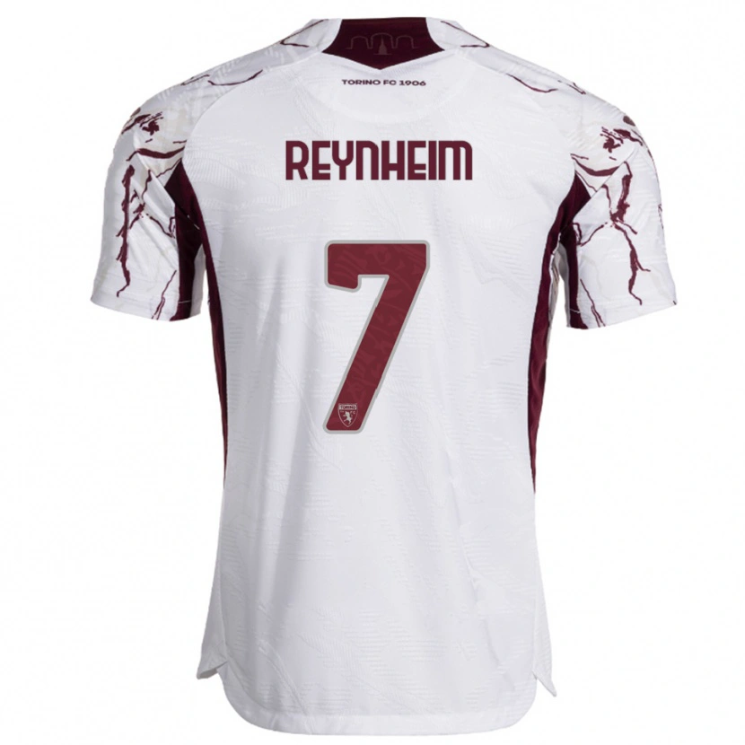 Danxen Mujer Camiseta Dávid Reynheim #7 Blanco Borgoña 2ª Equipación 2025/26 La Camisa México