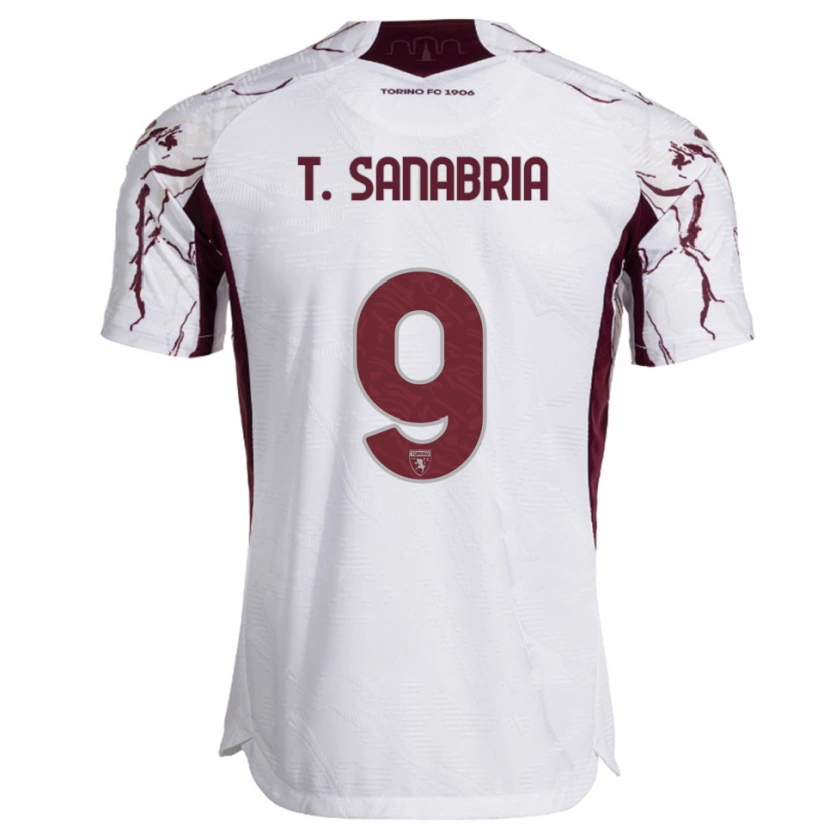Danxen Mujer Camiseta Antonio Sanabria #9 Blanco Borgoña 2ª Equipación 2025/26 La Camisa México