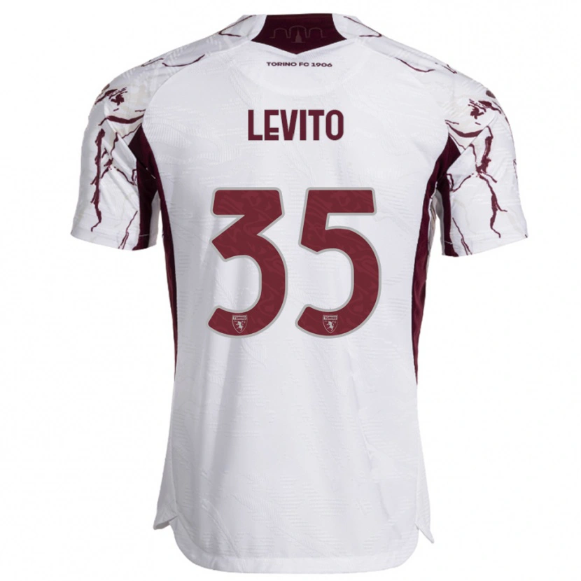 Danxen Mujer Camiseta Isabeau Levito #35 Blanco Borgoña 2ª Equipación 2025/26 La Camisa México