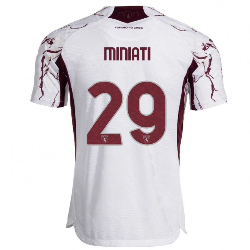 Danxen Mujer Camiseta Elisa Miniati #29 Blanco Borgoña 2ª Equipación 2025/26 La Camisa México