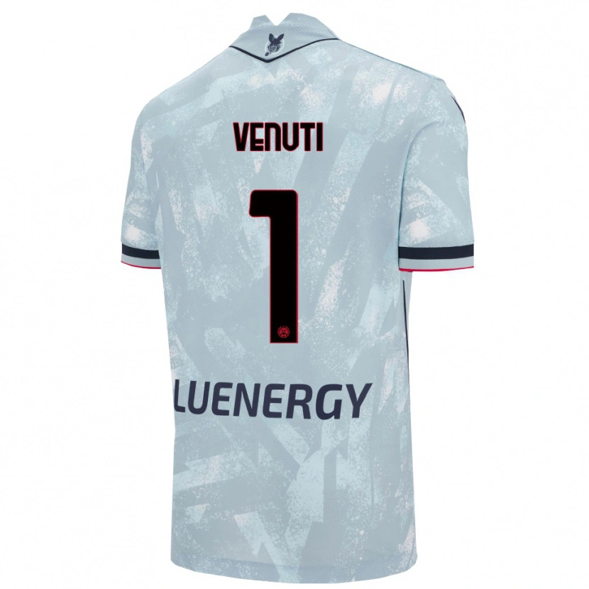 Danxen Mujer Camiseta Gioele Venuti #1 Azul Claro Negro 2ª Equipación 2025/26 La Camisa México