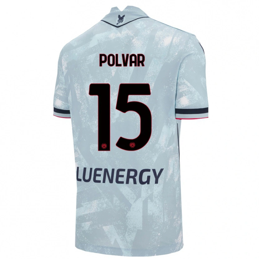 Danxen Mujer Camiseta Francesco Polvar #15 Azul Claro Negro 2ª Equipación 2025/26 La Camisa México