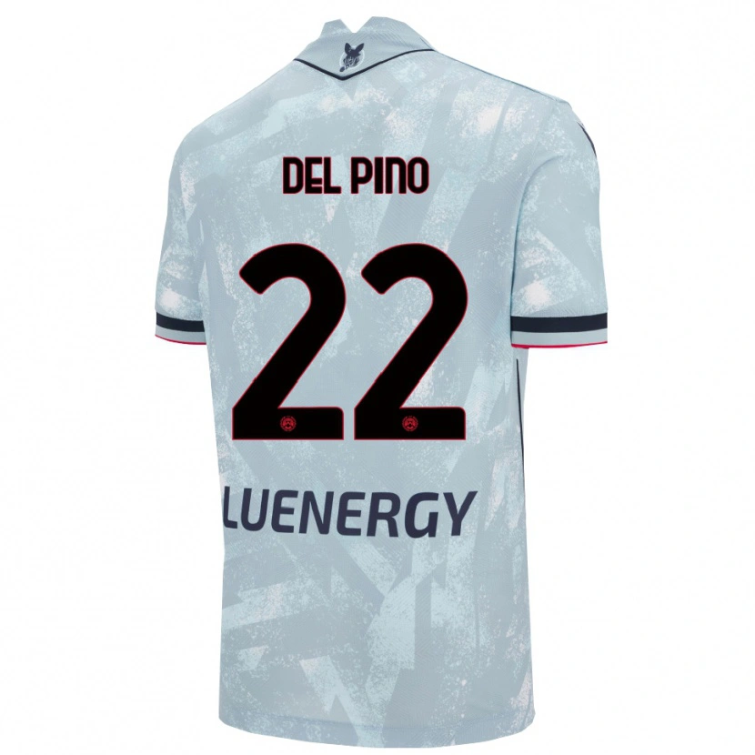 Danxen Mujer Camiseta Lorenzo Del Pino #22 Azul Claro Negro 2ª Equipación 2025/26 La Camisa México